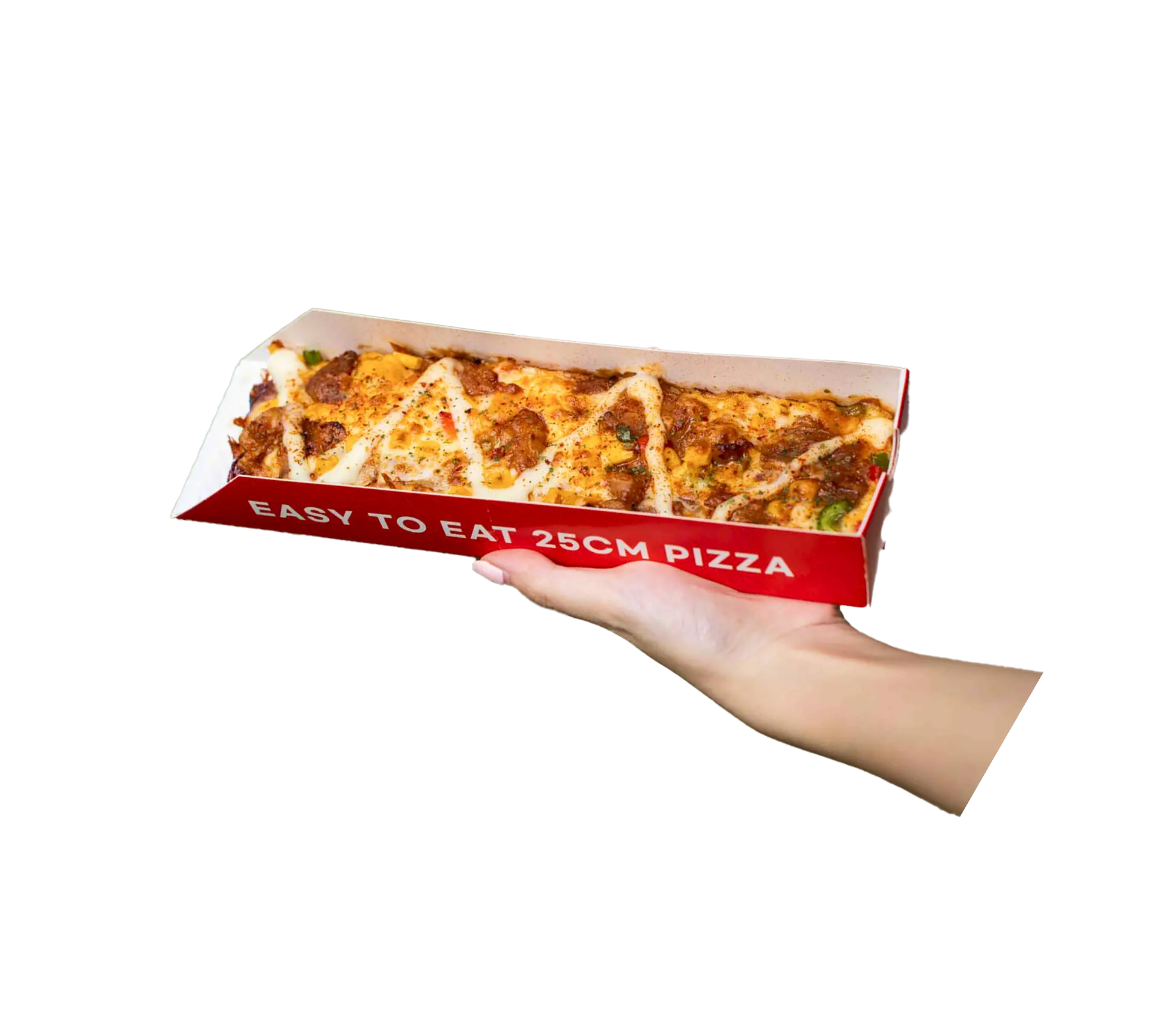 Easy to eat 25cm rectangle pizza from Snackori